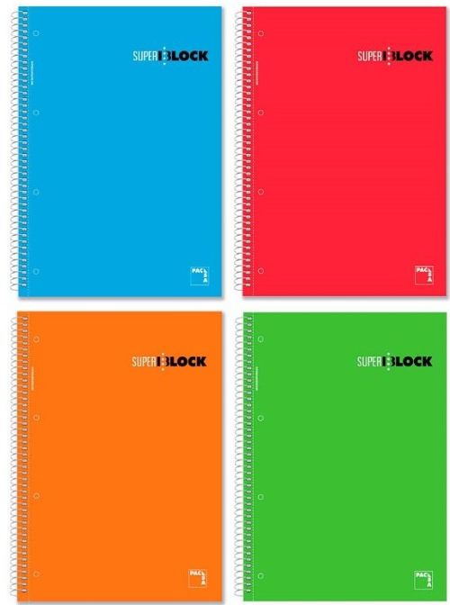[16441] Paq/4 super bloc a4 t.contracol micr.perf 160h 60gr 5mm