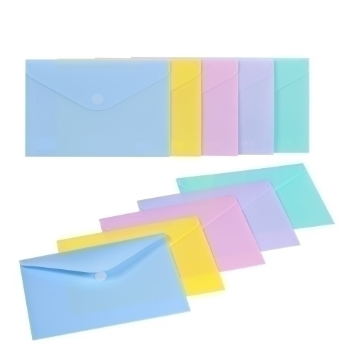 [34064099] Paq/10 carpeta sobre a5 cierre velcro polipropileno clores pastel