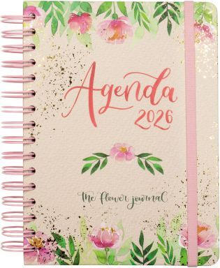 AGENDA ANUAL 2026 FLOWER JOURNAL E10 DP ROSA