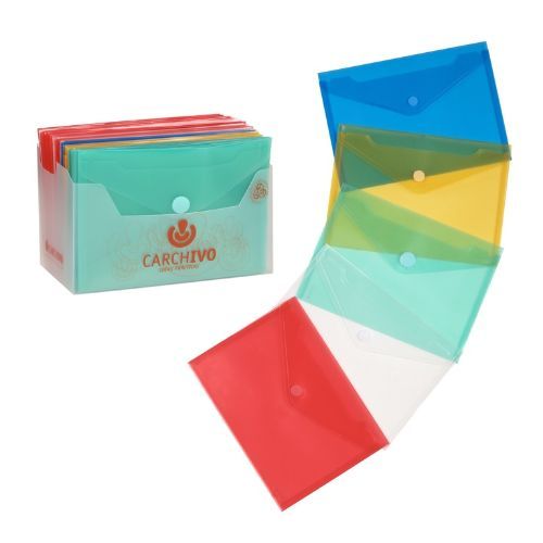 [341KE] EXP 80 CARPETAS SOBRE A5 CIERRE VELCRO PP COLORES SURTIDOS