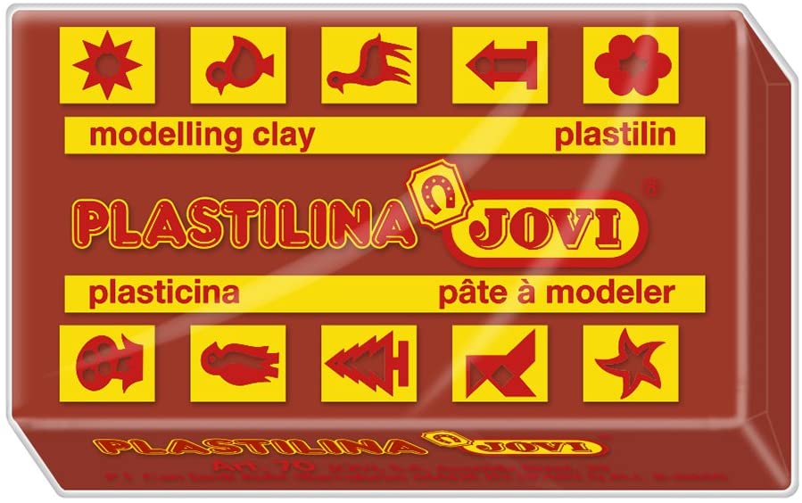 CAJA 30 PASTILLAS PLASTILINA 50 G - MARRÓN JOVI 7009