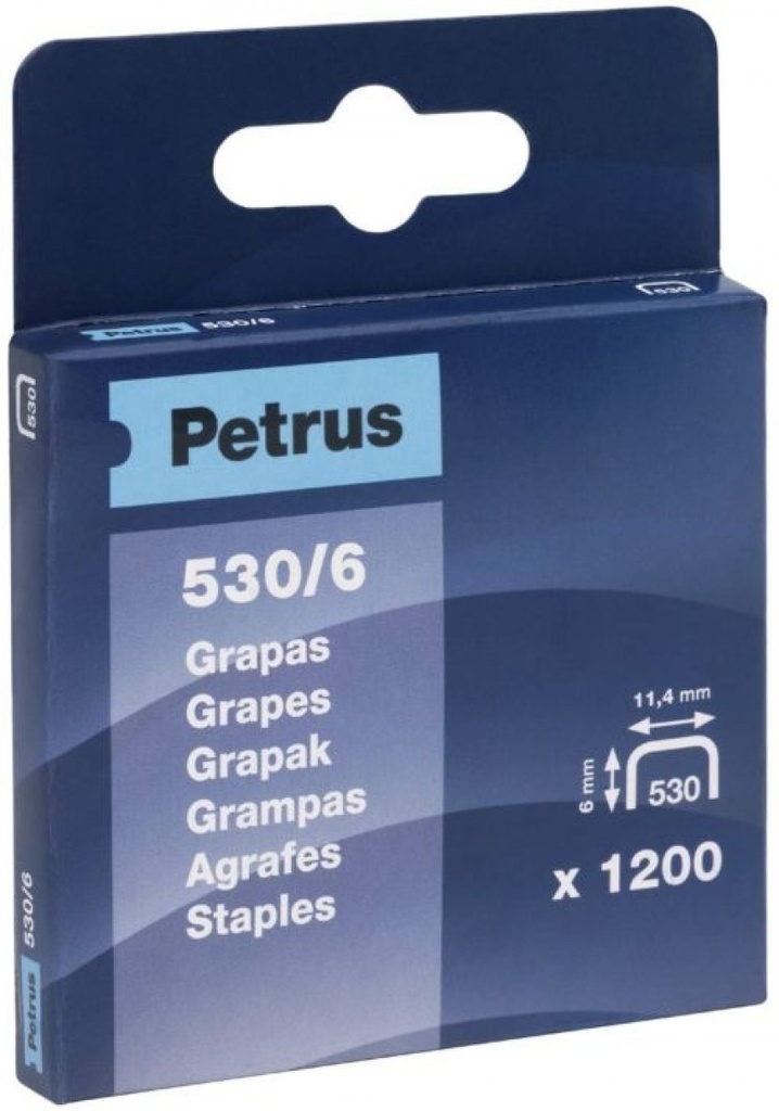CAJA 1200U. GRAPAS PETRUS 530/6 COBREADAS