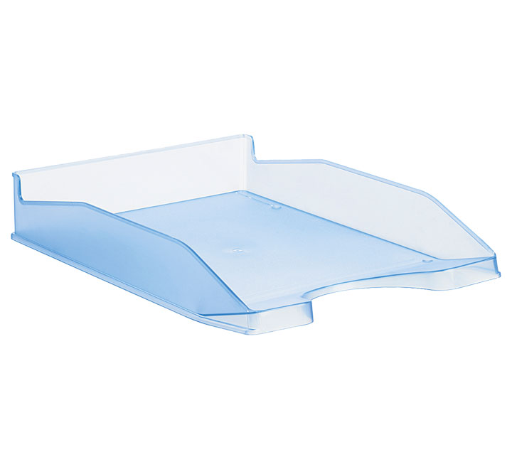 [742 AZ TL] C/6 bandeja sobremesa plastico traslucido azul 345x255x60mm