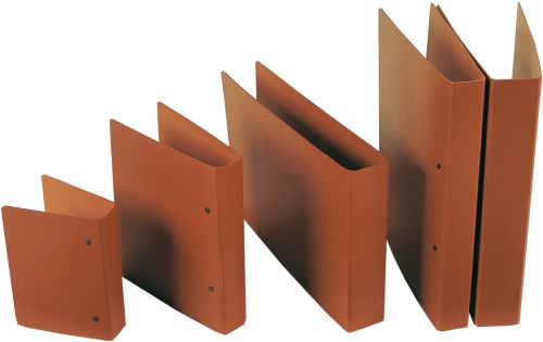 CARPETA Fº 2 ANILLAS 25MM CARTON CUERO