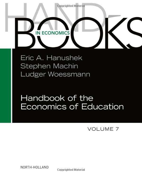 Handbook of the economics of education