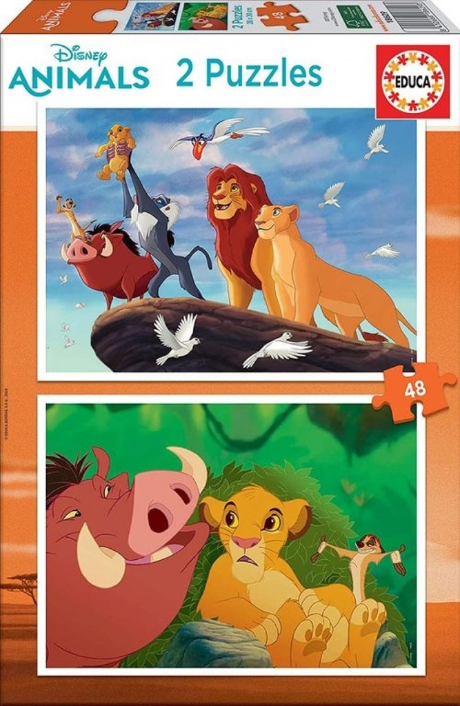 REY LEON PUZZLE 2X48 PIEZAS