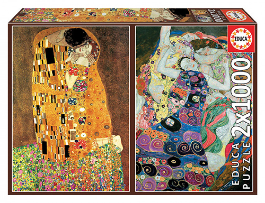 EL BESO + LA VIRGEN, GUSTAV KLIMT PUZZLE 2x1000 PIEZAS