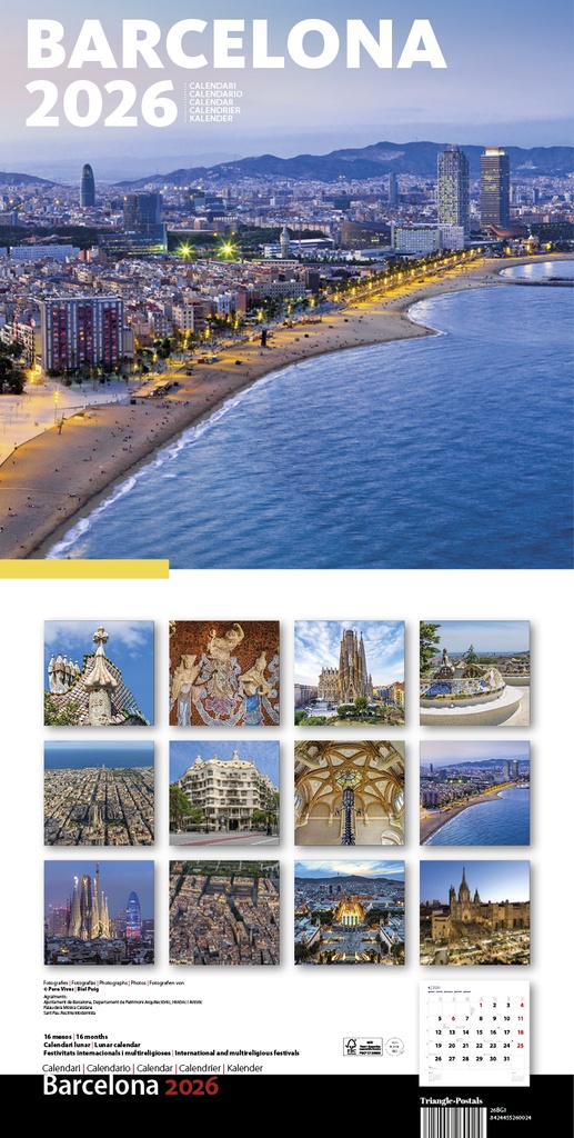 Cal. 2026 Pared (30x30 cm) Barcelona-1 (Barceloneta)