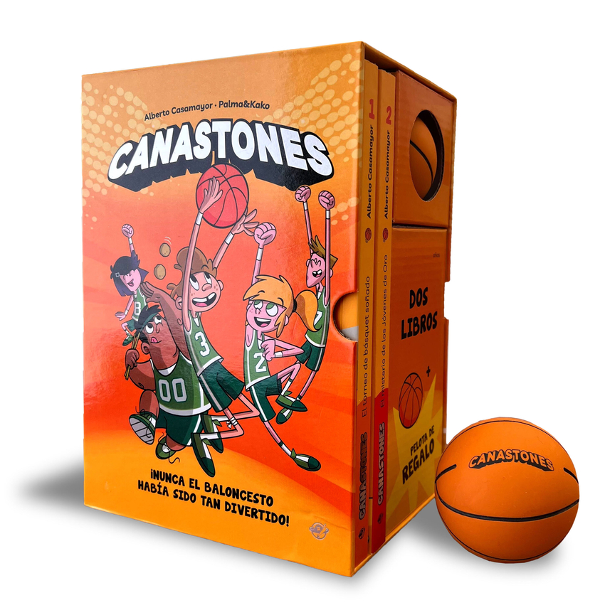 Estuche Canastones: 2 libros + pelota