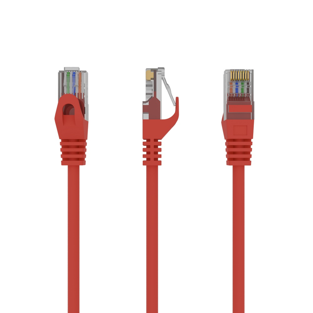 PP6U-0.25M cable de red Rojo 0,25 m Cat6 U/UTP (UTP)