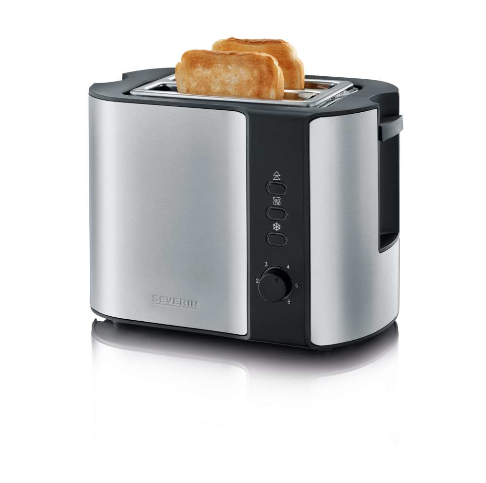2589 2 rebanada(s) 800 W Negro, Acero inoxidable