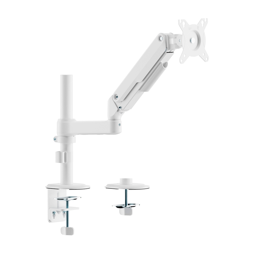 Soporte de Mesa Eco Contrapeso Giratorio e Inclinable para Monitor/TV 9kg (3 PIVOTES, 1 BRAZO) de 17-32, Blanco