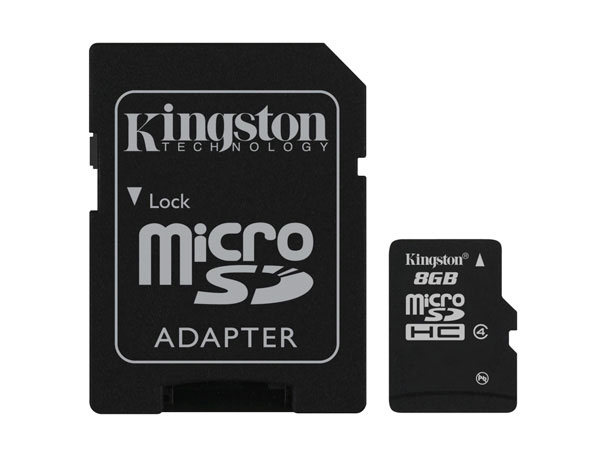 TARJETA SD MICRO 8GB KINGSTON 1 ADAPTADOR SDC4/8GB