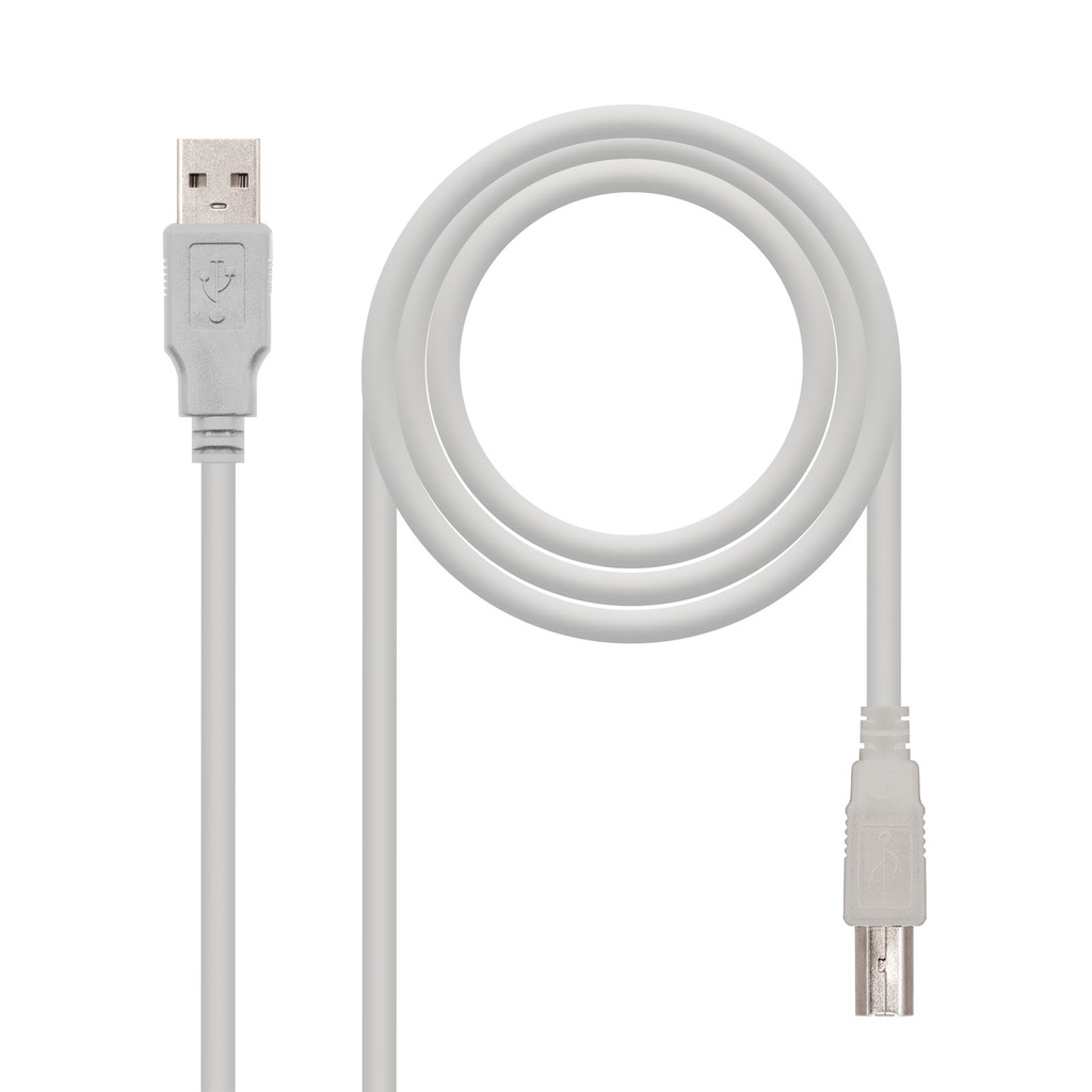 CABLE USB 2.0 IMPRESORA, TIPO A/M-B/M, BEIGE, 3.0 M