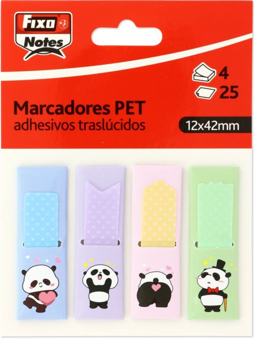 [65001099] BLISTER 4 TIRAS ADHESIVAS TRANSLUCIDAS 12X42 PANDAS