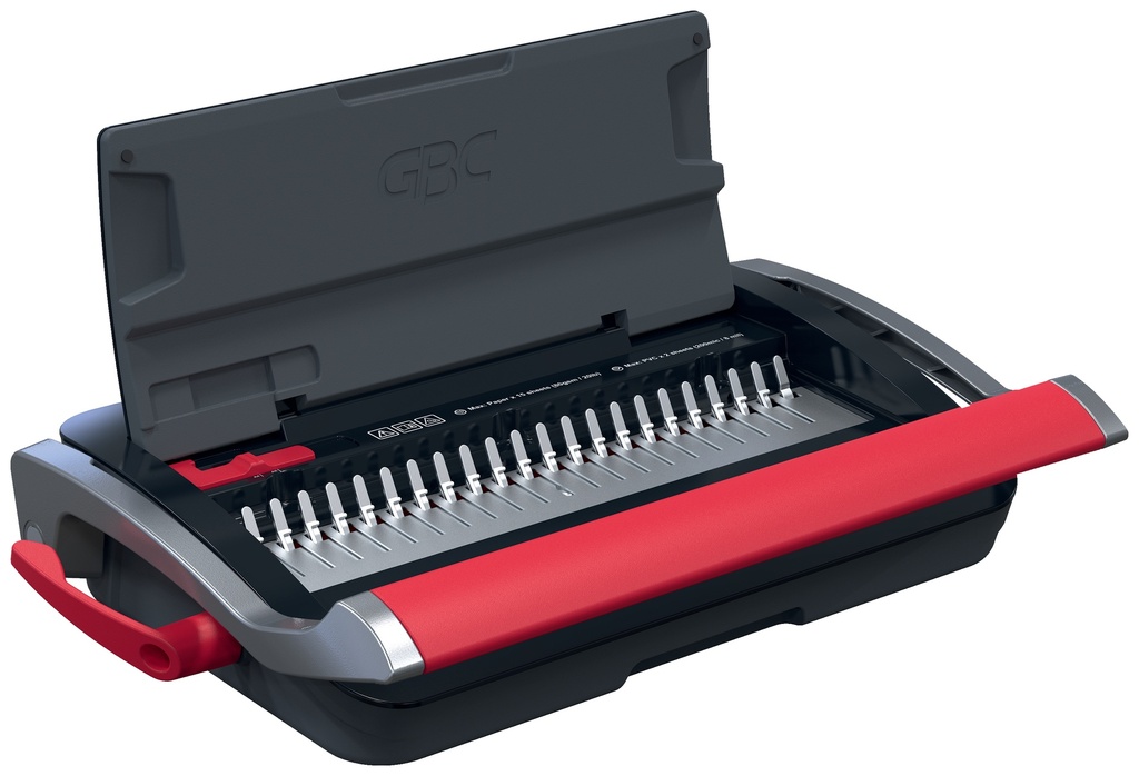 [4410061] CombBind CB15 Encuadernadora de canutillo 165 hojas Negro, Rojo