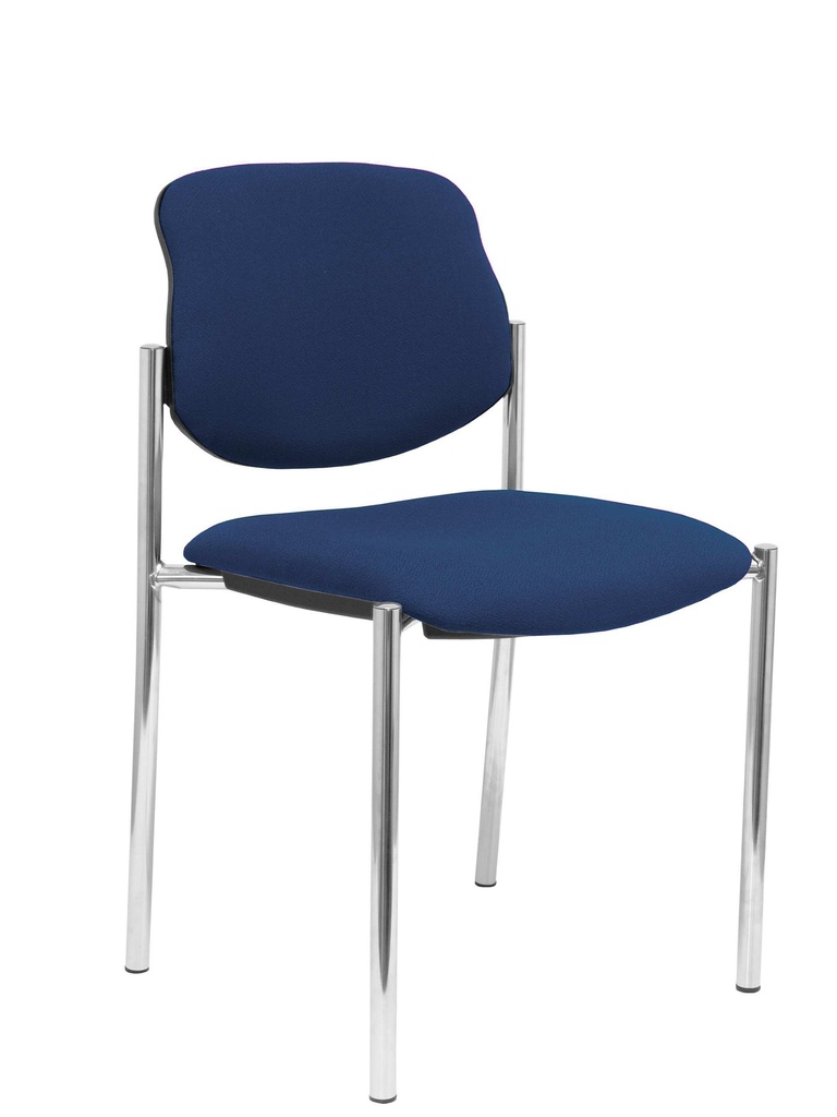 [27CRBALI200] Silla fija Villalgordo bali azul marino chasis cromo