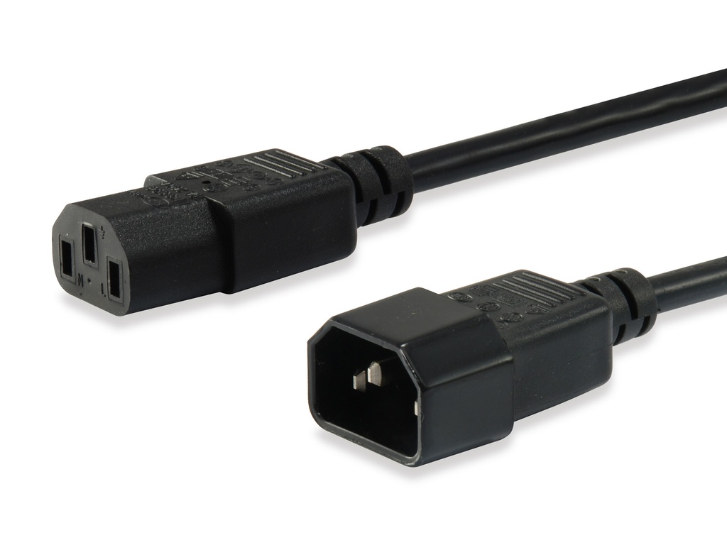 112100 cable de transmisión Negro 1,8 m C14 acoplador C13 acoplador