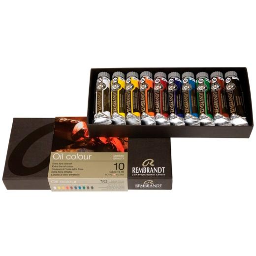 [1820310] TALENS REMBRANDT SET BÁSICO DE PINTURAS AL ÓLEO CON 10 TUBOS DE 15ML COLORES SURTIDOS - Color no elegible