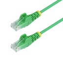 Cable de Red Ethernet CAT6 Delgado sin Enganches Verde de 3m - Cable RJ45 Snagless Slim 28AWG - Alambre de Cobre Puro - PoE 100W - con Alivios de Tensión - LSZH - Probado con Fluke