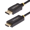 Cable Adaptador DisplayPort a HDMI de 2m con Conectores de Agarre - 4K 60Hz con HDR - Conversor de Vídeo Activo DP a HDMI 2.0b - Adaptador Activo de Vídeo DisplayPort a HDMI