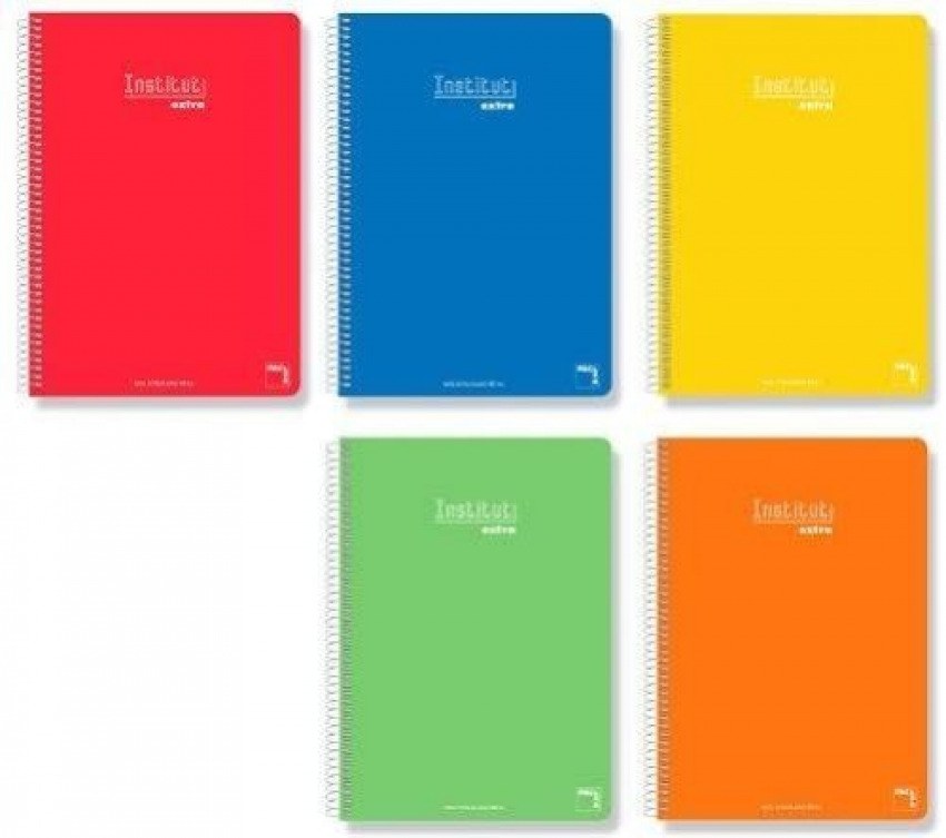 Paq/5 cuaderno fº t.contracolada 80h 90gr liso surtido