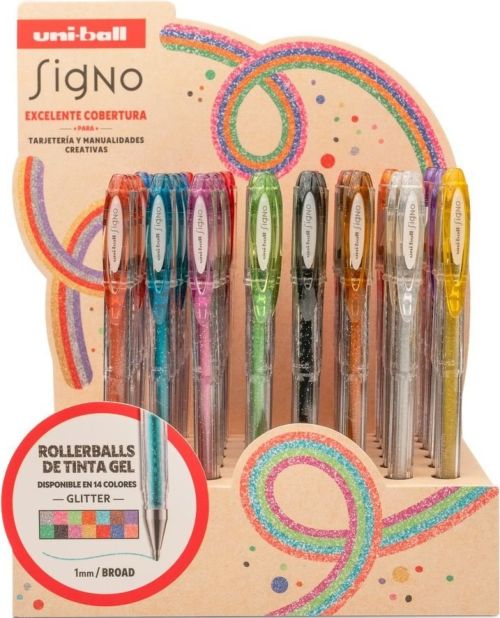 [182634970] Exp 48 boligrafos uni-ball signo sparkling glitter um120sp
