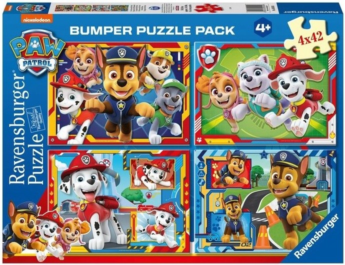 PUZZLE 2D PAW PATROL 4X42 PIEZAS
