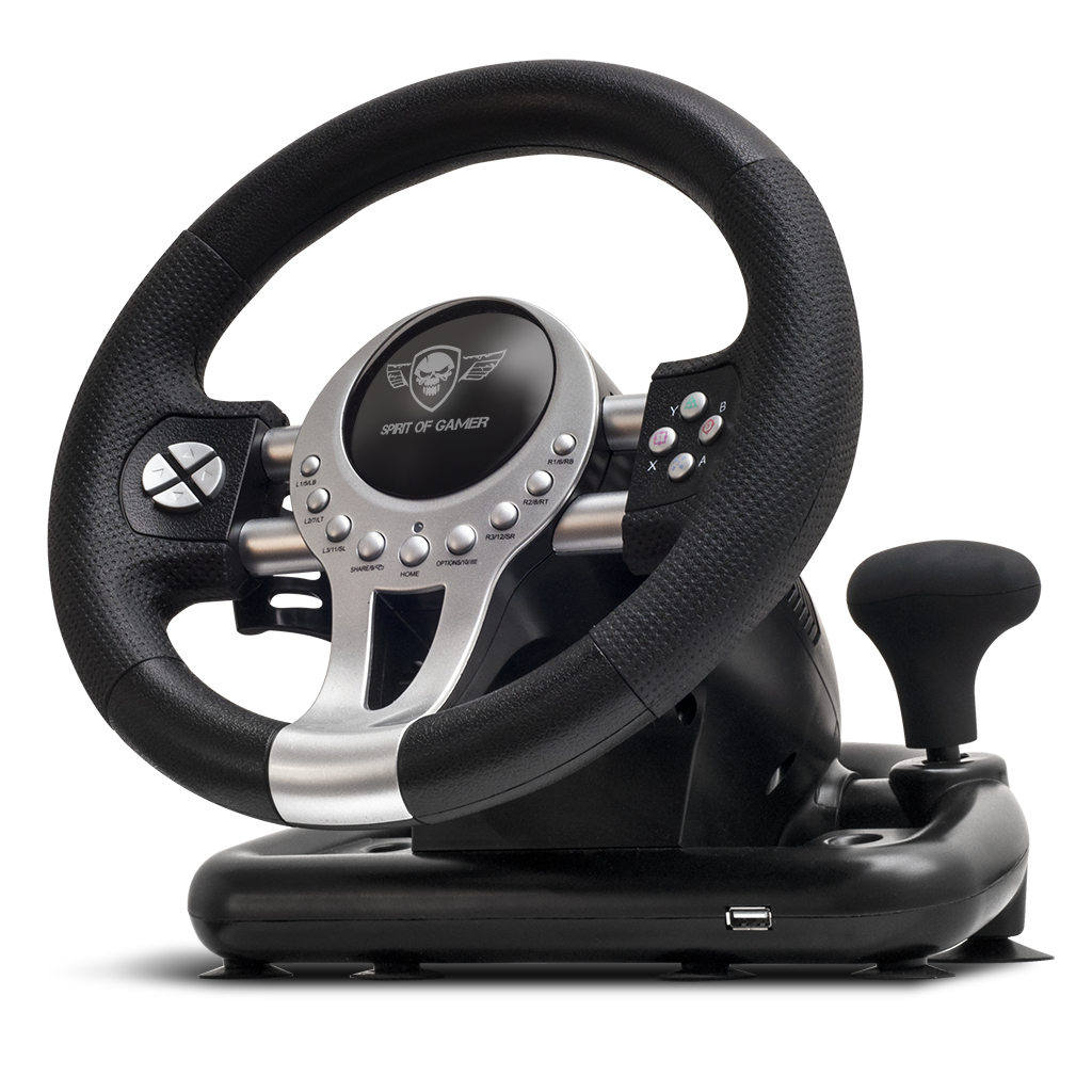 [SOG-RWP2] Race Wheel Pro 2 Negro, Plata USB Volante + Pedales Digital PC, PlayStation 4, Playstation 3, Xbox One