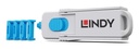40320 bloqueador de puerto Bloqueador de puerto + clave HDMI Azul, Gris Acrilonitrilo butadieno estireno (ABS) 1 pieza(s)