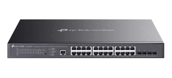 [SG3428XMPP] Omada SG3428XMPP switch Gestionado L2+ Gigabit Ethernet (10/100/1000) Energía sobre Ethernet (PoE) 1U Negro