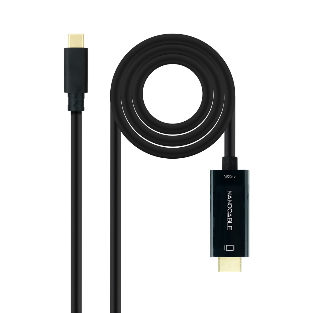 [10.15.5133] Cable Conversor USB-C a HDMI 1.4 4K@30HZ 3 m, Negro