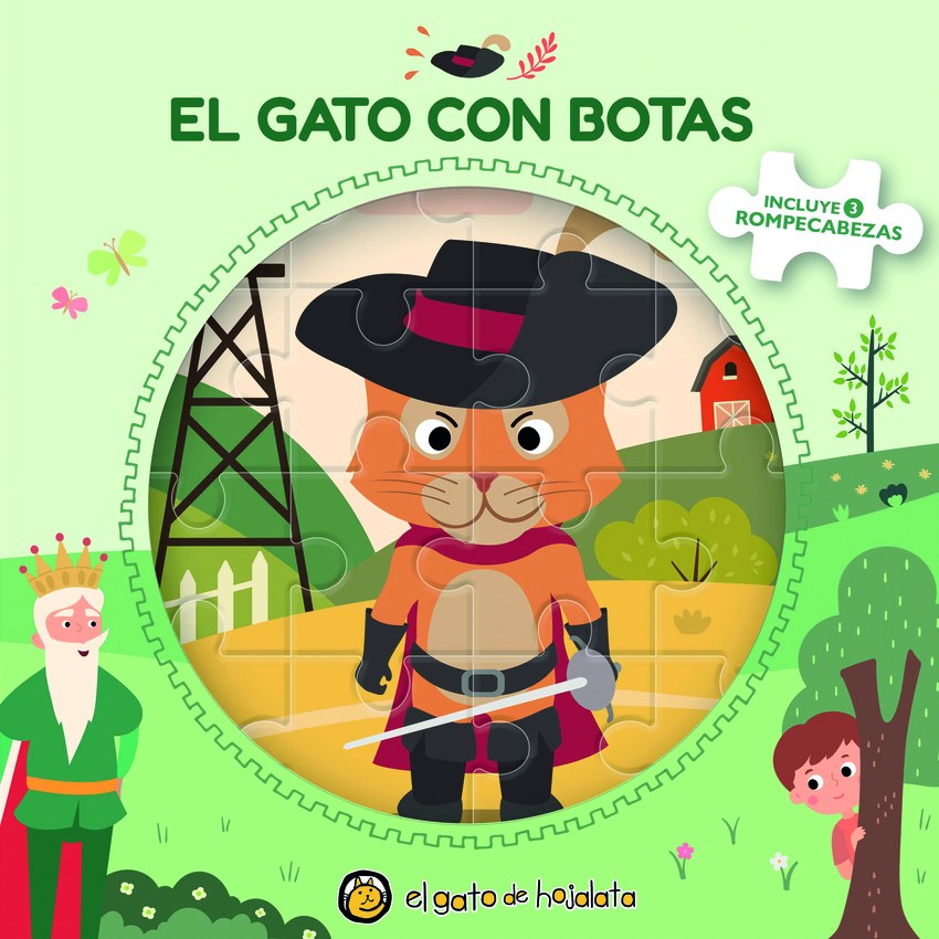 El gato con botas (Libro + 3 puzles) ('Clásicos para armar')