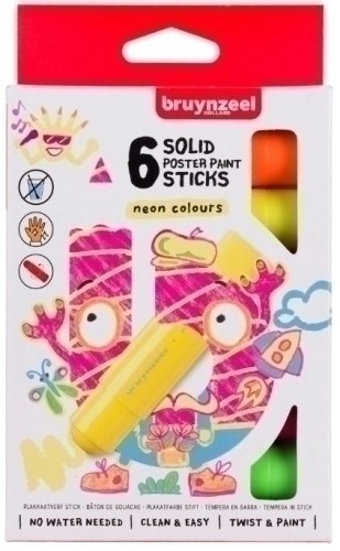 [60159106] TEMPERA BRUYNZEEL SOLIDA NEON C/6 - Pack de 6 unidades
