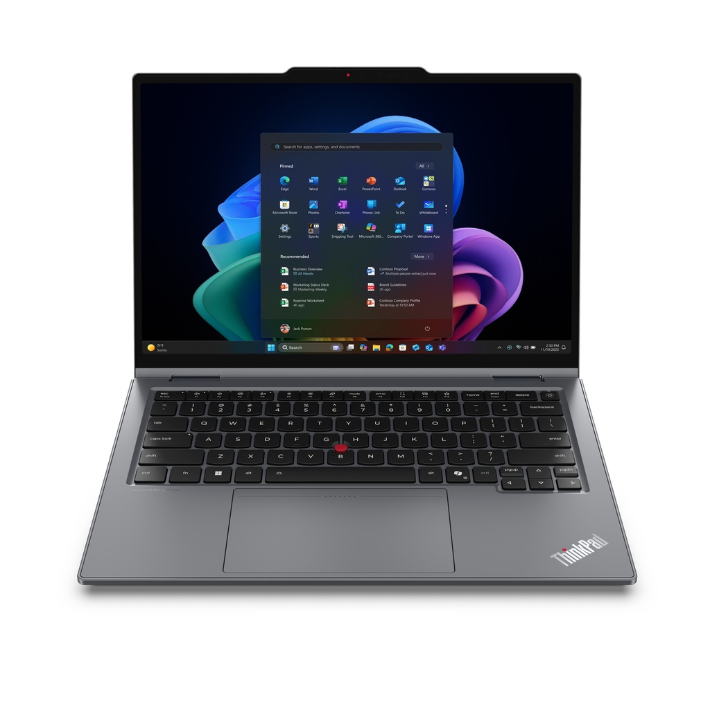 ThinkPad X1 2-in-1 Gen 11 Aura Edition Copilot+ PC Intel Core Ultra 5 325 Híbrido (2-en-1) 35,6 cm (14") Pantalla táctil WUXGA 32 GB LPDDR5x-SDRAM 512 GB SSD Wi-Fi 7 (802.11be) Windows 11 Pro Español Gris