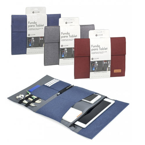 [23210009] FUNDA TABLET VENTURE 10.1 BOLSILLO Y SOLAPA AZUL CARCHIVO 23210009