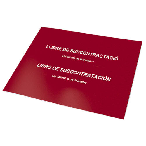 [09990] LIBRO DE SUBCONTRATACION CATALÁN/CASTELLANO A4 APAISADO 10 HOJAS NUMERADAS DOHE 09990