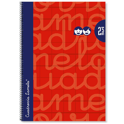 [7FTE003R] CUADERNO FOLIO FORRADO RAYADO 3 MM ROJO LAMELA 7FTE003R
