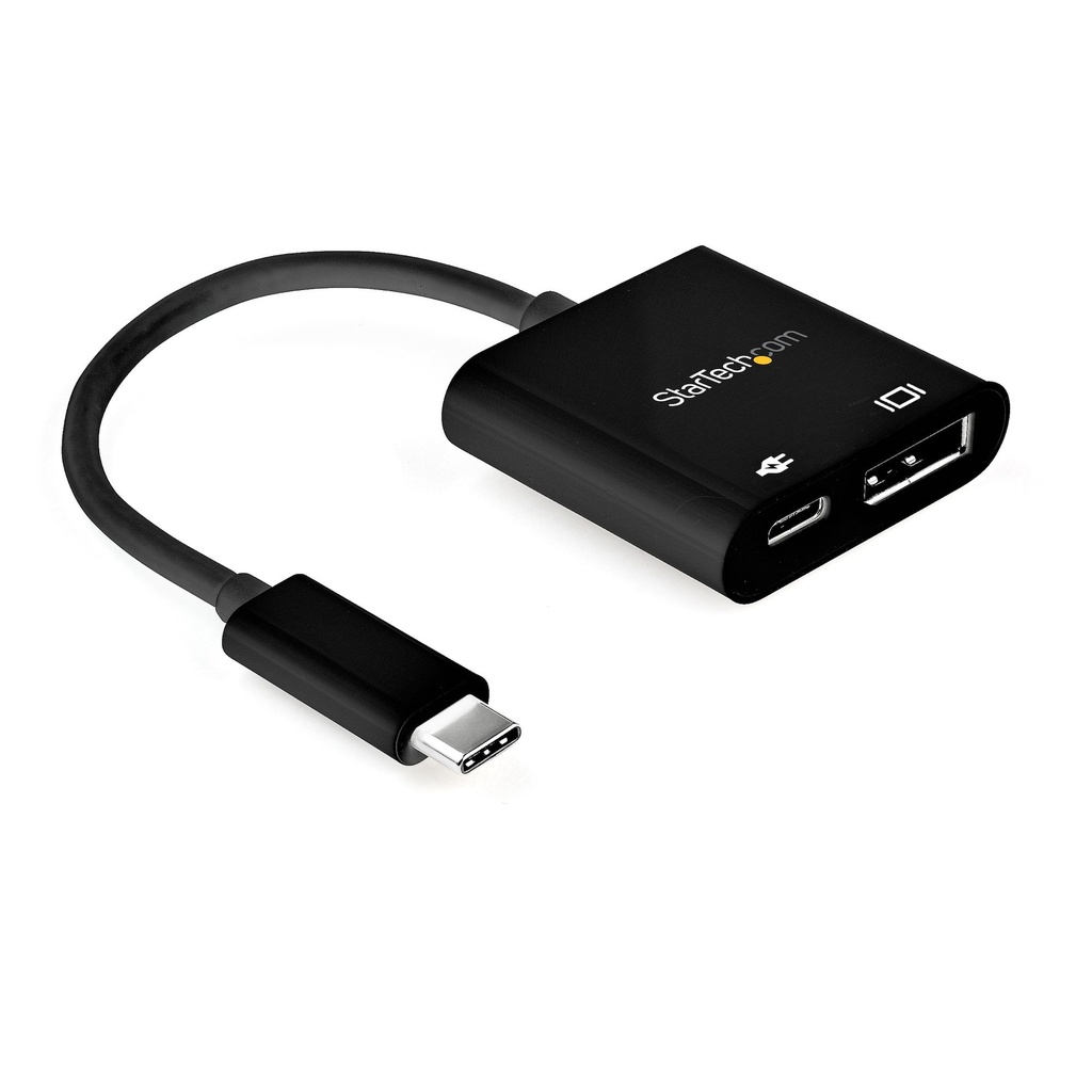 [CDP2DP14UCPB] Cable de 1m USB-C a DisplayPort 1.4 HBR3 con Entrega de Alimentación PD de 60W - Convertidor Adaptador de Vídeo USB Tipo C 8K60Hz/4K120Hz - Compatible Thunderbolt 3
