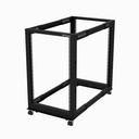 Rack 18U Móvil de Marco Abierto de 4 Columnas para Servidores - Rack de Cuatro Columnas de 19 Pulgadas para Equipo de Red e Informático - Ruedas o Patas Niveladoras