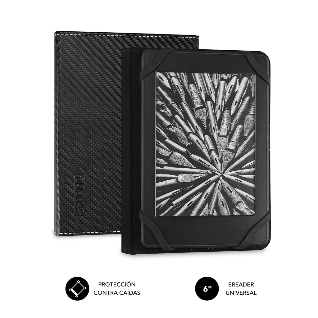 [SUB-CUE-1EC001] Funda Libro Electrónico Clever Ebook Case 6" Black