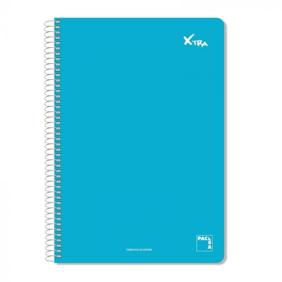 [16070] CUADERNO SERIE XTRA 60GR.TAPA CONTRACOLADA FOLIO (215X310MM.) 80 HOJAS CUADRÍCULA 4X4 COLOR AZUL PACSA 16070