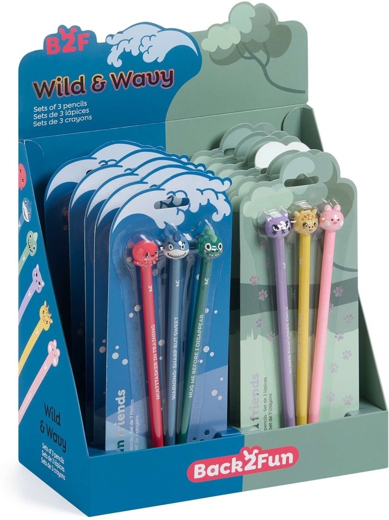 EXP 12 SETS 3 LAPICES WILD WAVY B2F