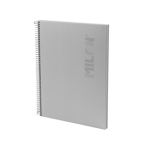 [57143E80DWG] CUADERNO A4 ESPIRAL T.DURA CUADRICULA 80H 95G SHADOW GRIS