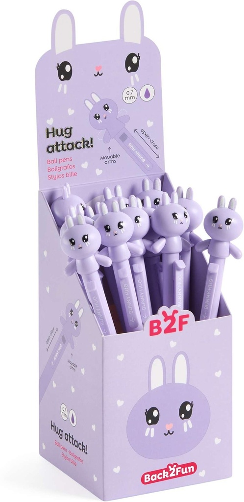 EXP 12 BOLIGRAFO HUG ATTACK CONEJO B2F
