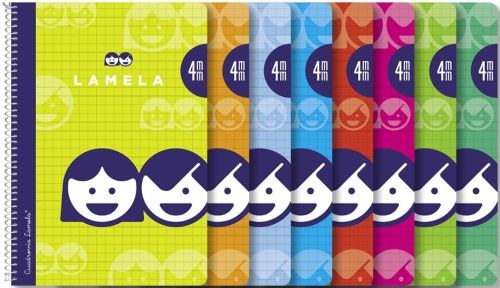 (pack 10u.) cuaderno espiral 4º 40h 70g 3mm cuadrovia cubierta básica