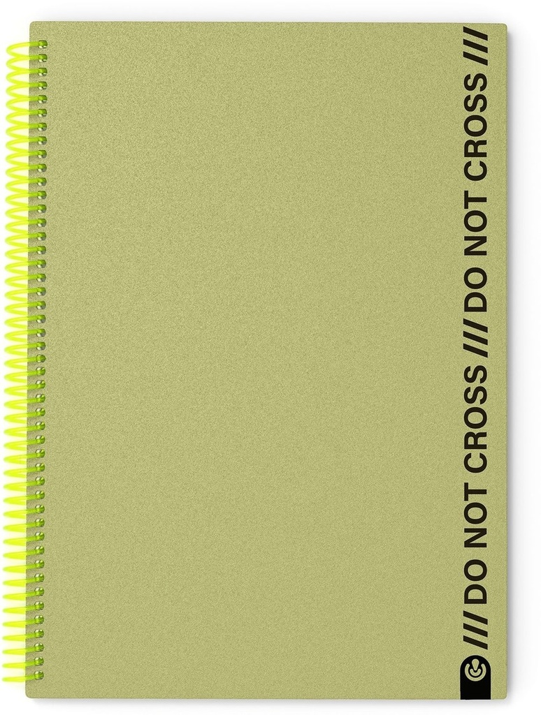 CUADERNO A4 ESPIRAL NOT CROSS 100H CUADRICULA ARMY GREEN