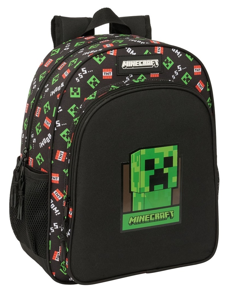 MOCHILA JUNIOR ADAPTABLE CARRO MINECRAFT 32x38x12cm