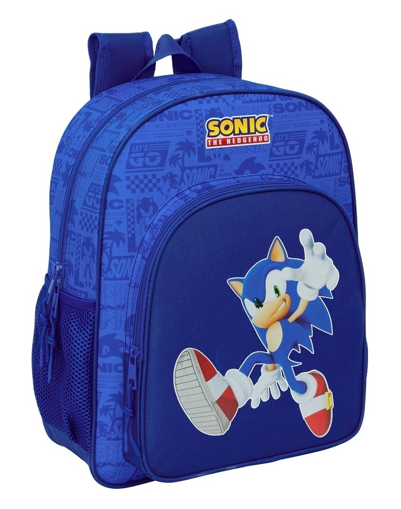 MOCHILA JUNIOR ADAPTABLE CARRO SONIC 32x38x12cm
