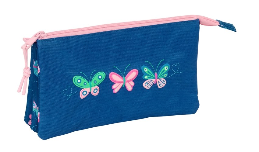 PORTATODO TRIPLE BLACKFIT8 MARIPOSAS 22x12x3cm